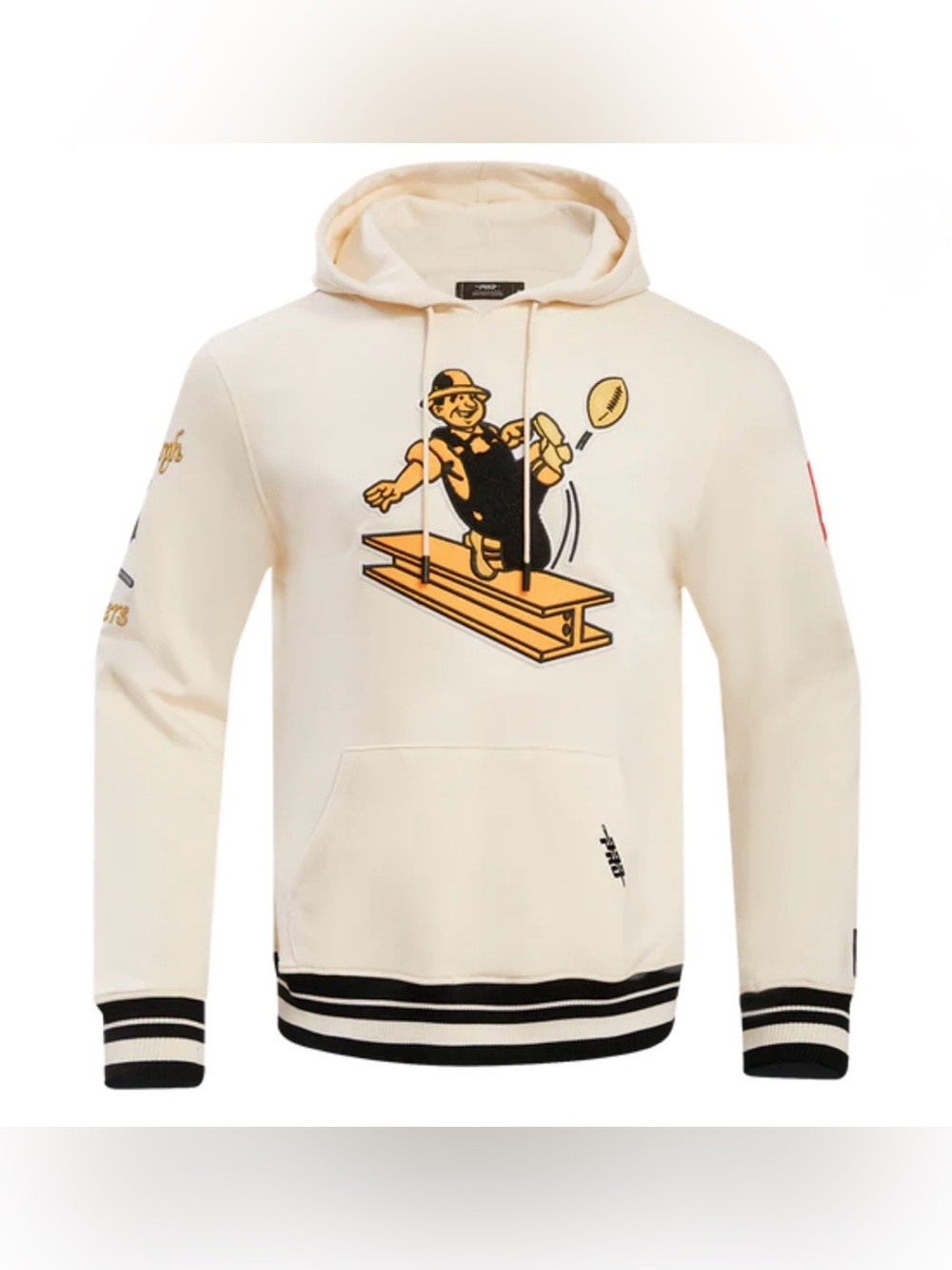 Pro Standard Pittsburgh Steelers Retro Classic Pullover Hoodie Eggshell M NWT